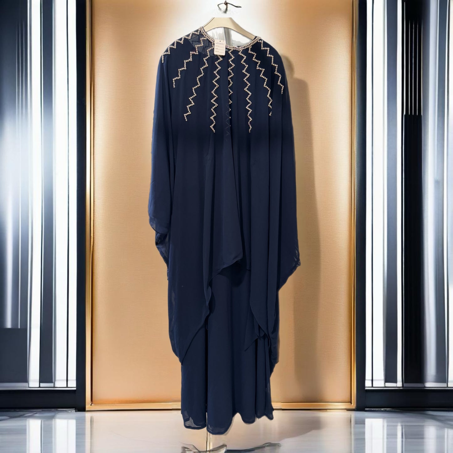 Woman’s 2 Piece Dress & Abaya Blue D002 - AVAILABLE IN STORE - CONTACT US FOR PRICE