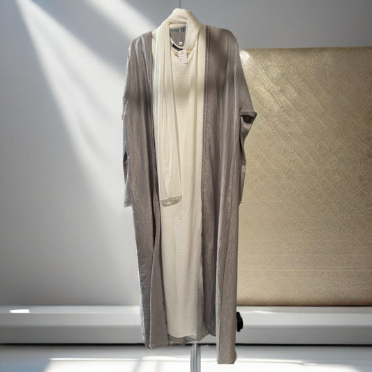 Women’s Dress 2 Piece Grey & Cream D005 - AVAILABLE IN STORE - CONTACT US FOR PRICE