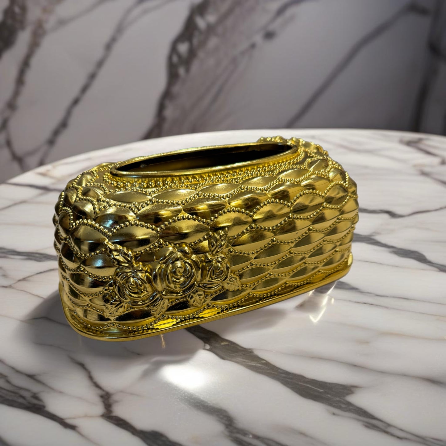 Tissue Holder - Gold - AVAILABLE IN STORE - CONTACT US FOR PRICE