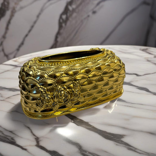 Tissue Holder - Gold - AVAILABLE IN STORE - CONTACT US FOR PRICE