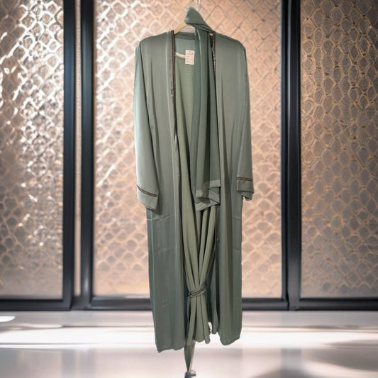 Women’s Dress Abaya 2 Piece Lite Green - Size 54 - D008 - AVAILABLE IN STORE - CONTACT US FOR PRICE