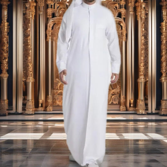 Men’s Al Haramain White Thobe (Various Sizes Contact Us) M001 - AVAILABLE IN STORE - CONTACT US FOR PRICE